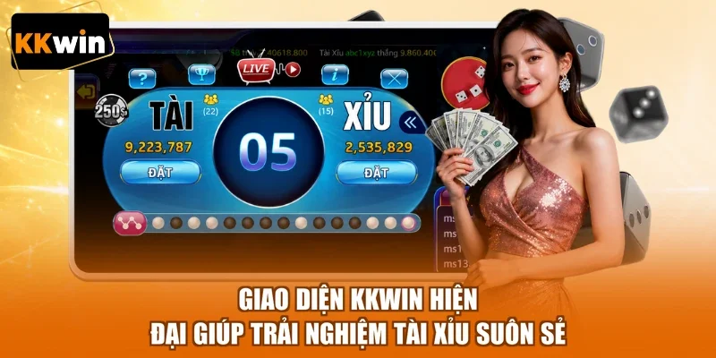 Giao diện KKWIN hiện đại giúp trải nghiệm tài xỉu suôn sẻ