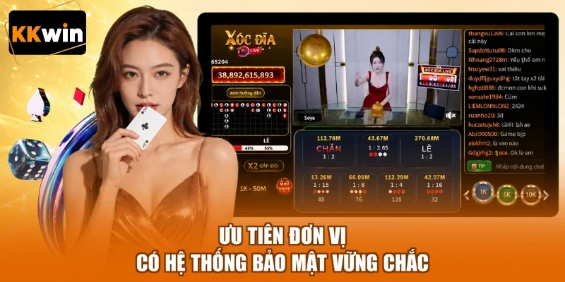 Ưu tiên đơn vị có hệ thống bảo mật vững chắc